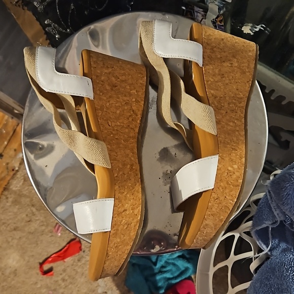 Yellow Box Cork Canvas Slip-on Wedges - Picture 5 of 8